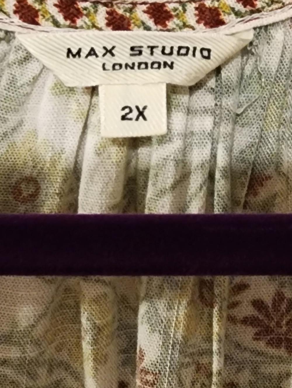 Max Studio Boho Sleeveless Floral Maxi Dress, Size 2X - Picture 5 of 8